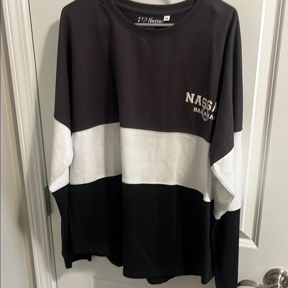 Source Unknown Black and White Long Sleeve Tee